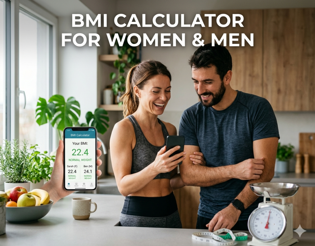 BMI Calculator for women and men - fivtool.com
